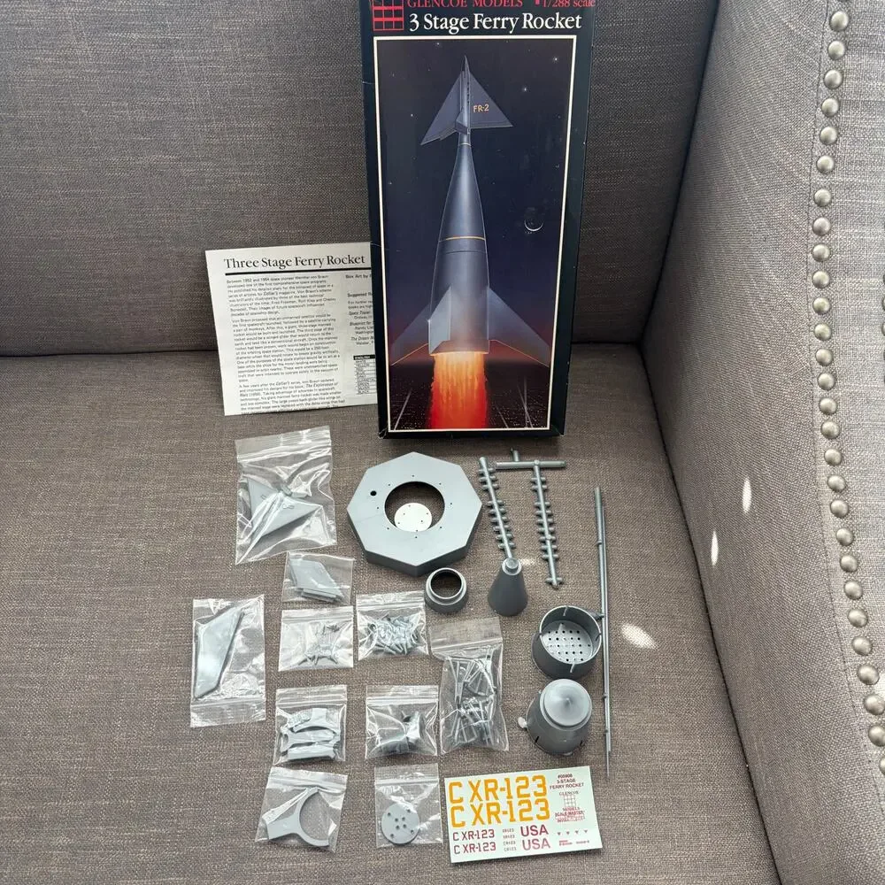 Glencoe Models Vintage LOT Of 2 Retriever Rocket, Three Stage Ferry Rocket Kits